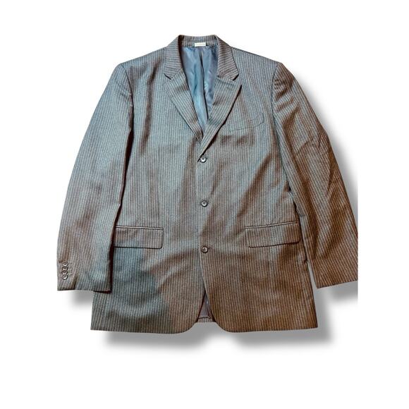 Banana Republic Mens Wool Suit 2 Pc Brown Pinstripe, 36Long, 34x34 - Picture 2 of 16